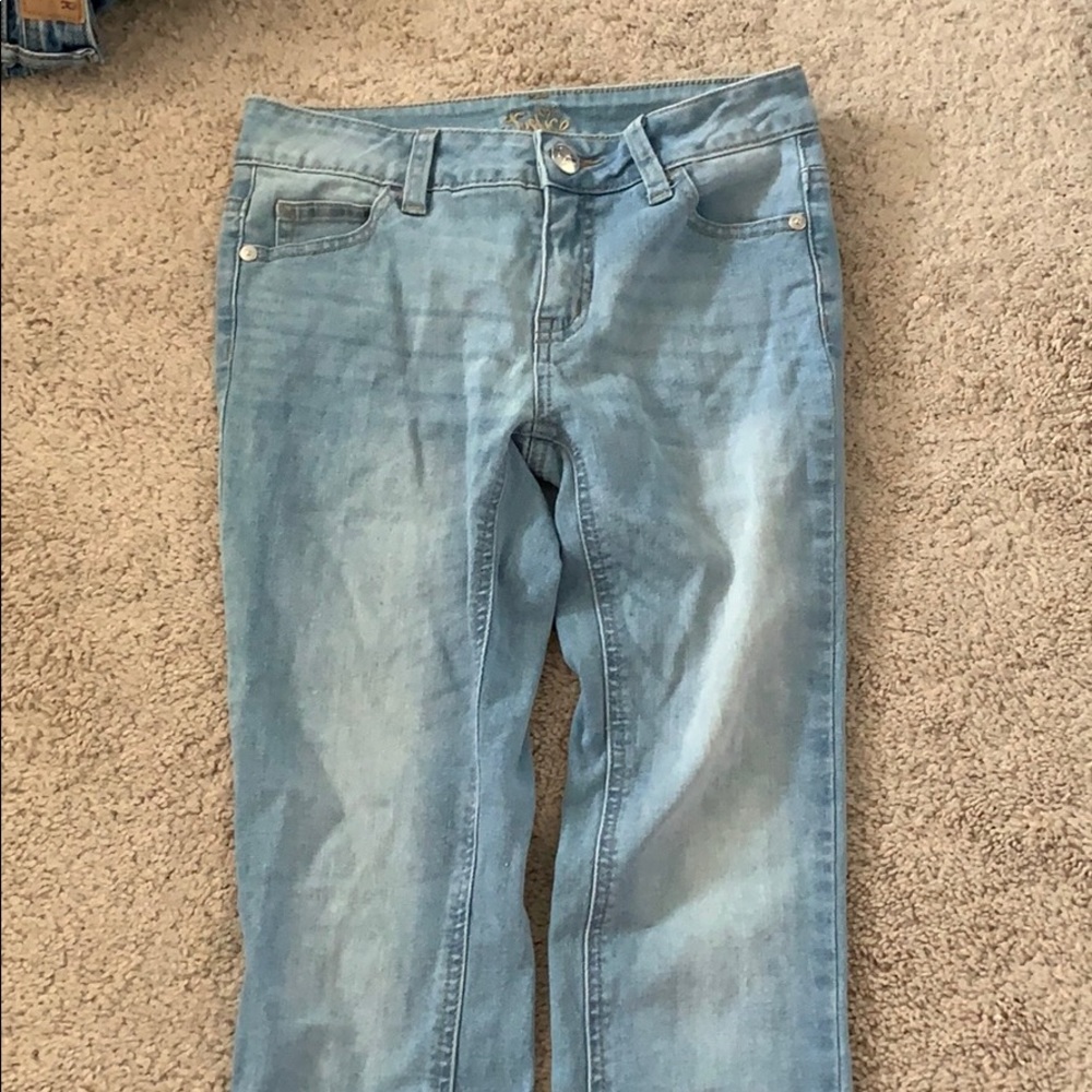 light wash girl’s justice jeans